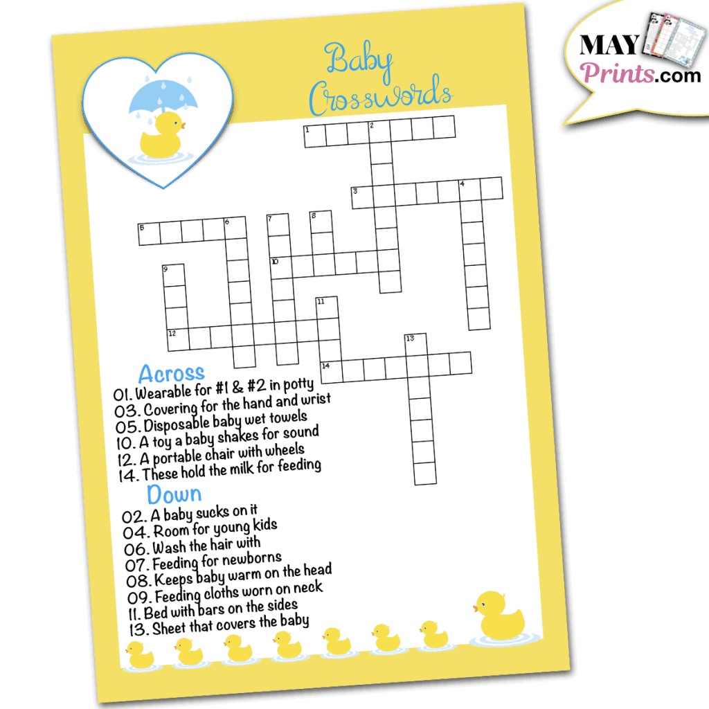 Printable Rubber Ducky Baby Shower Games