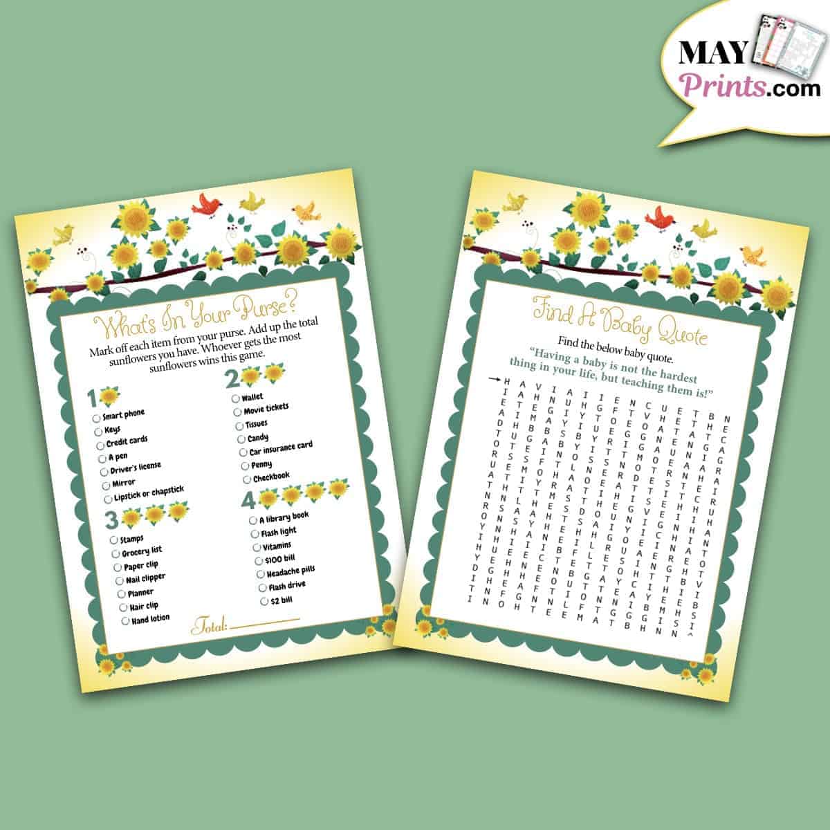 Music Match Printable Baby Shower Game || Lyric Song Digital Baby Shower  Games Download Sunflowers | Boy Party Games || Yellow Sunflowers